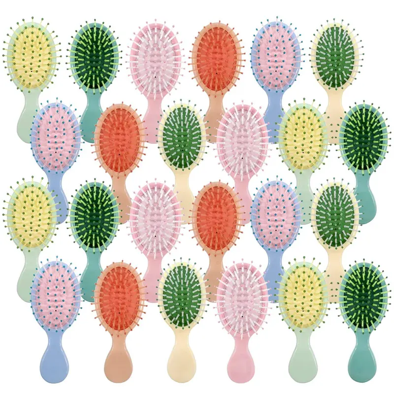 Goiio – 24 brosses mini humides démêlantes pour voyage, démêlage doux sans casse, multicolores