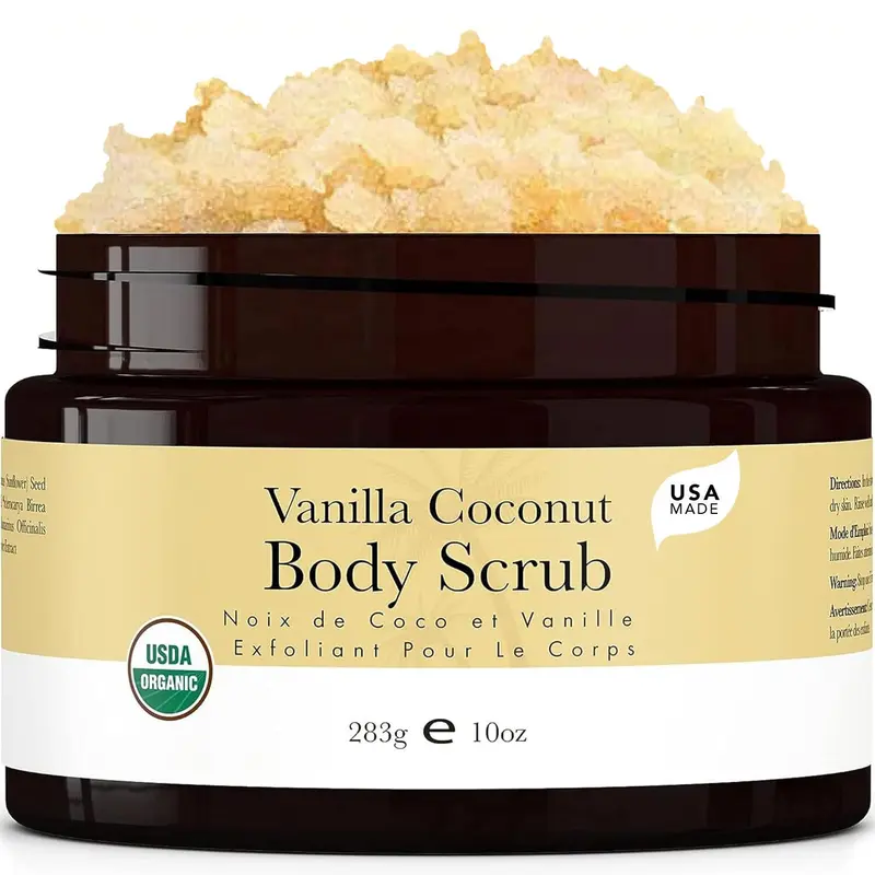 Gommage corporel biologique à la vanille et noix de coco – fabriqué aux États‑Unis | Beauty by Earth