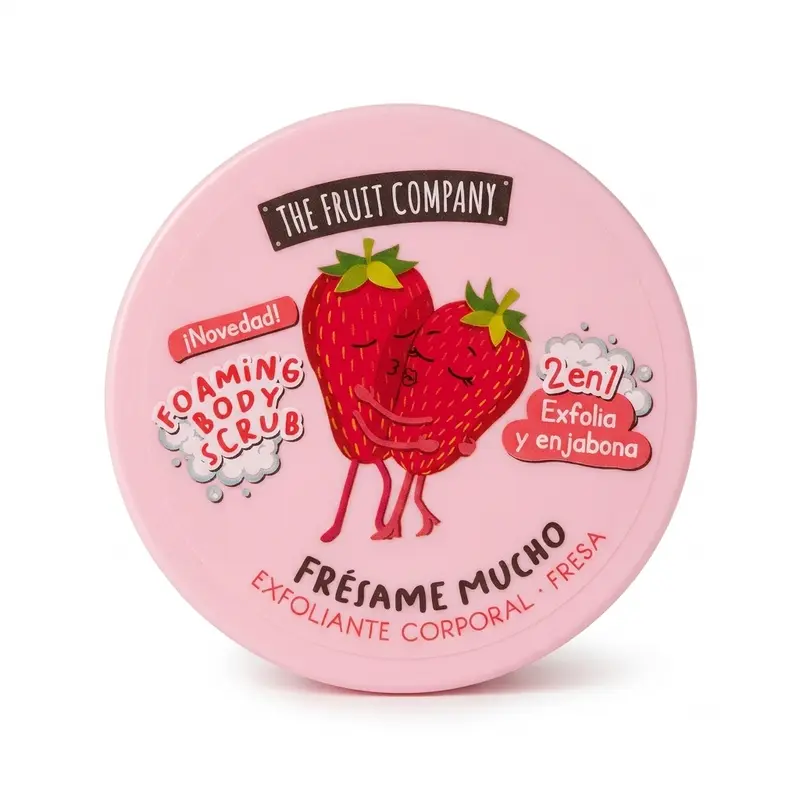 Gommage Corporel Moussant Fraise 400ml – Exfoliant 2en1