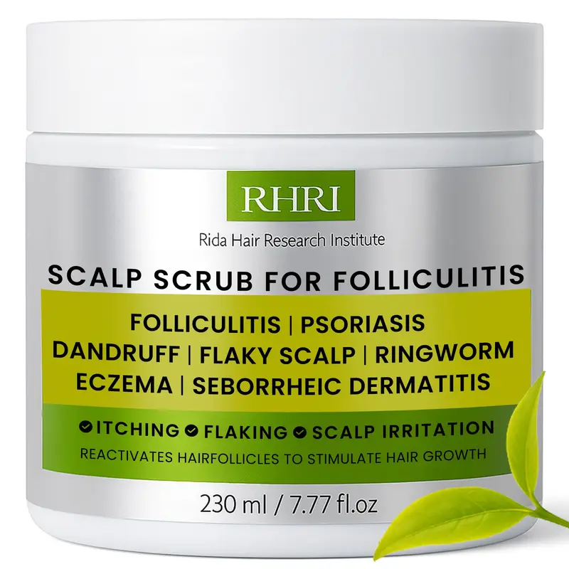 Gommage Cuir Chevelu Pré‑Shampoing Antifongique — Pellicules, Folliculite et Démangeaisons
