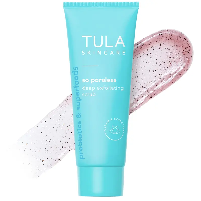 Gommage exfoliant purifiant TULA – Points noirs et probiotiques (82 g)