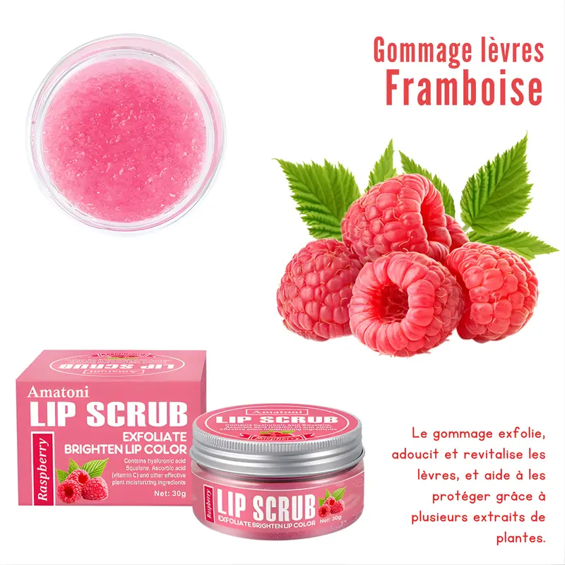 Gommage Lèvres 30g – Lip Scrub Exfoliant & Hydratant
