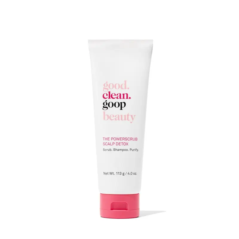 good.clean.goop Powerscrub Scalp Detox – Shampooing Clarifiant et Détoxifiant Cuir Chevelu | Sel Gommant, Vitamine E, Acides Aminés & Chlorelle | Vegan & Cruelty-Free | 118 ml