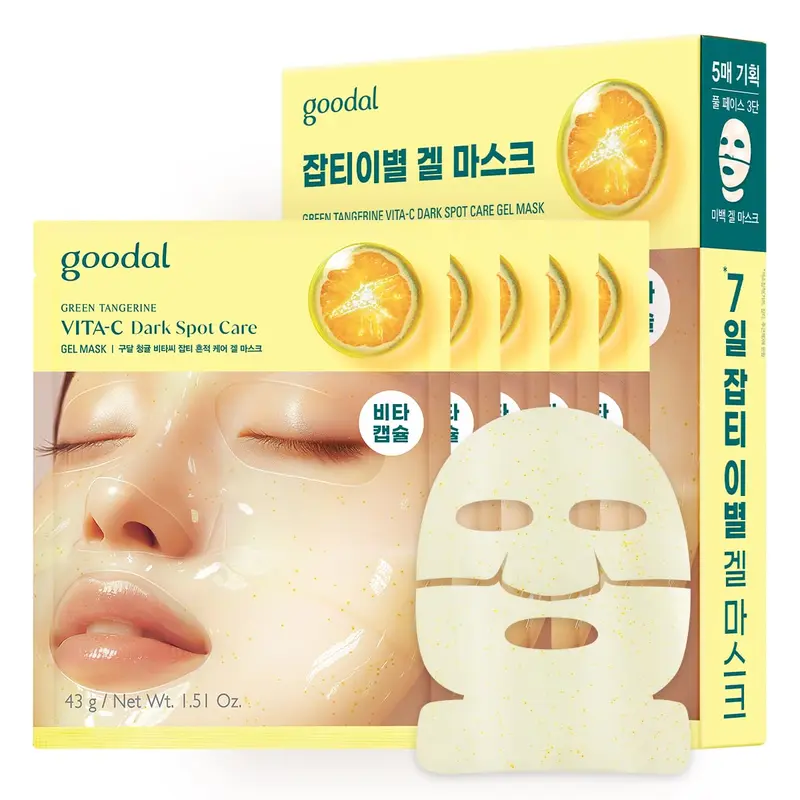 GOODAL Masque Gel Vitamine C – Mandarine Verte, Hydratation Prolongée et Éclat Nocturne