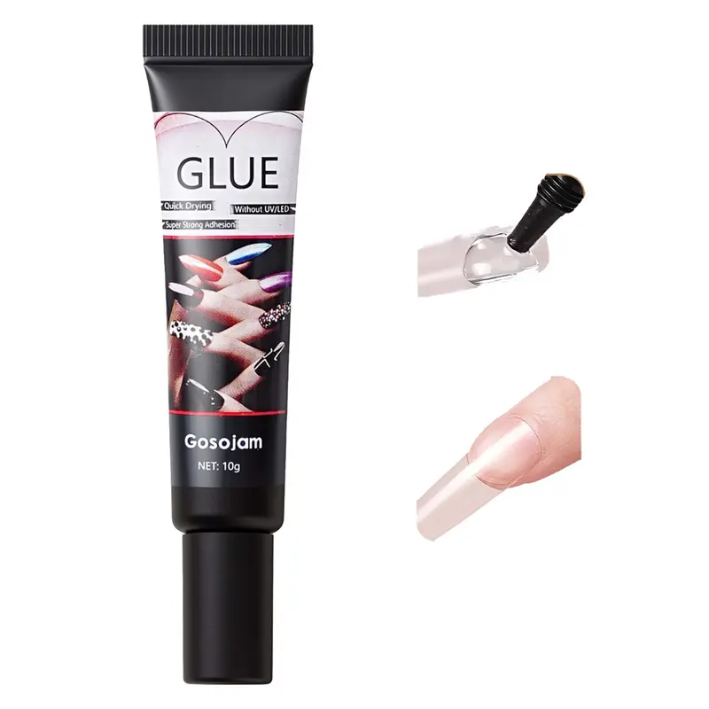 Gosojam Colle Pour Ongles à Poser – Séchage rapide sans UV, Adhérence durable, 10 g
