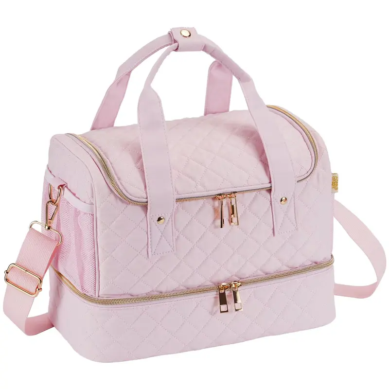 GR69N Étui Organisateur Vernis – Porte Lampe à Ongles et 50 Flacons, Étui de Voyage Rose (Breveté)