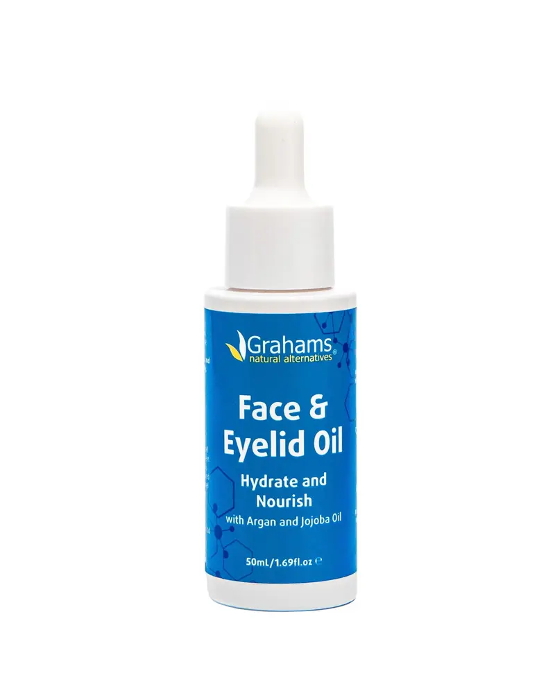 Grahams Natural – Huile Visage & Paupières, Soin Très Sec Sans Stéroïdes (50 ml)