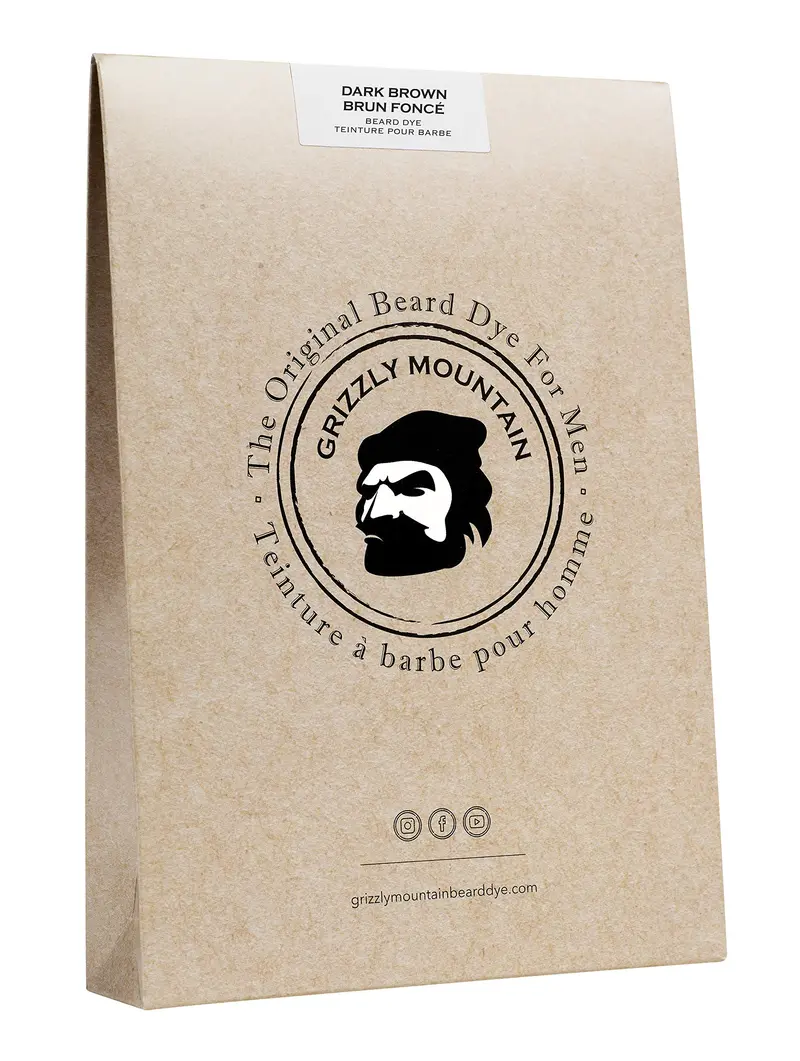 Grizzly Mountain Teinture de Barbe Bio et Naturelle - Brun Foncé