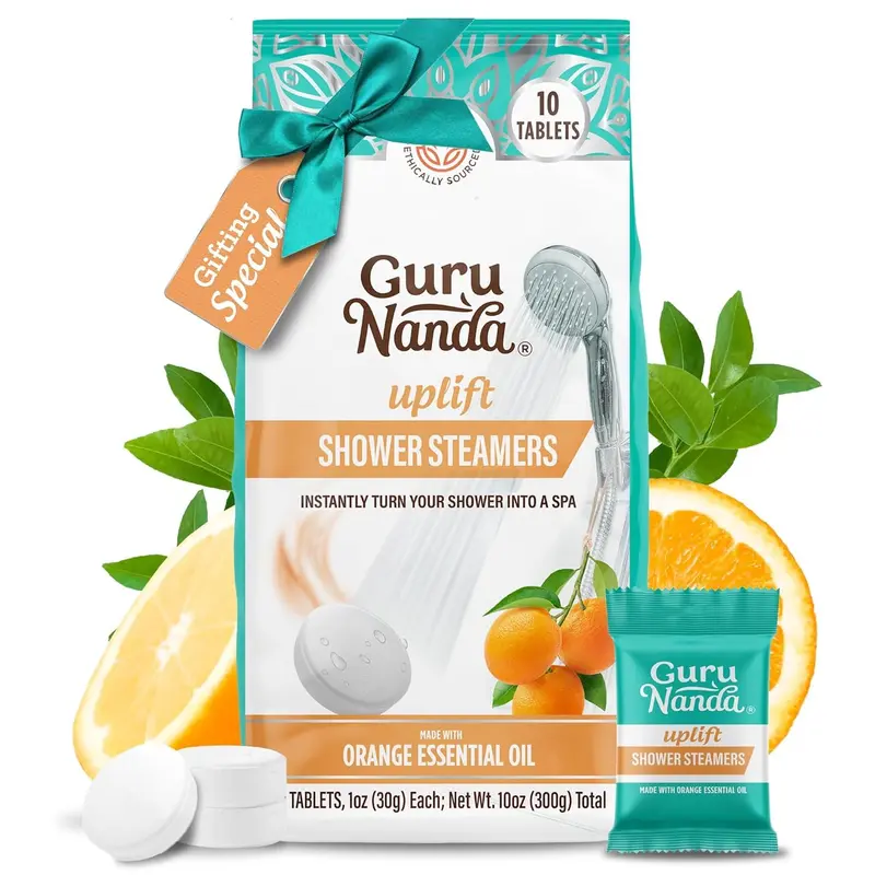 GuruNanda Uplift – Tablettes pour Douche (10 pièces) – Aromathérapie et Détente