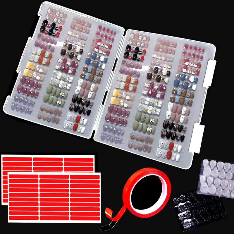 GUXACU Grande Boîte Rangement Ongles Transparente – 600 Pièces