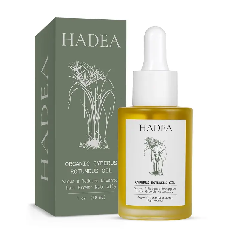 HADEA Huile Cyperus Rotundus – Réduction de la pousse des poils, 30 ml, biologique, distillée à la vapeur
