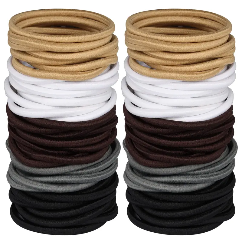 Hageolan – 120 Bandes Elastiques Cheveux, 4 mm, Sans Dommages, Pour Cheveux Moyens à Épais