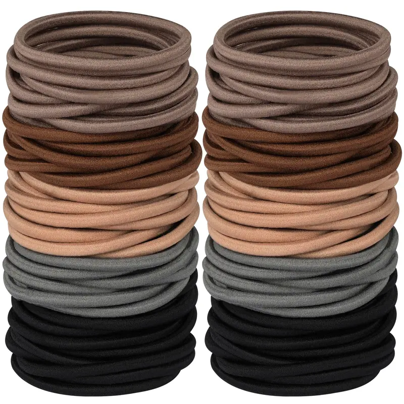 Hageolan Élastiques Cheveux Multicolores – Lot de 120 Sans Dommage pour Cheveux Épais