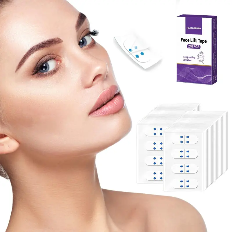 HAIOLORPRO Ruban raffermissant visage et cou – Invisible sous maquillage, 240 pièces