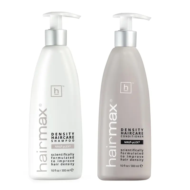 Hairmax Shampoing et Après-Shampoing Densité — Soin avancé pour cheveux clairsemés | 10 oz chacun
