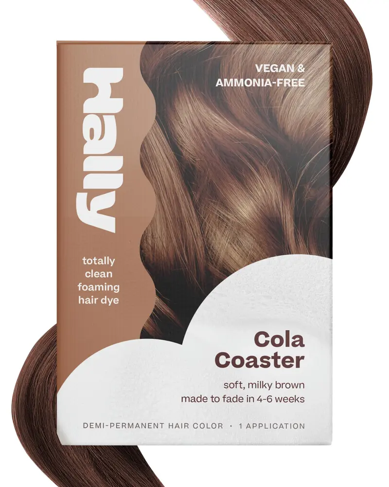 Hally Hair Color Cloud Hair Dye (Cola Coaster) — Mousse demi-permanente pour cheveux, sans dégâts et végan