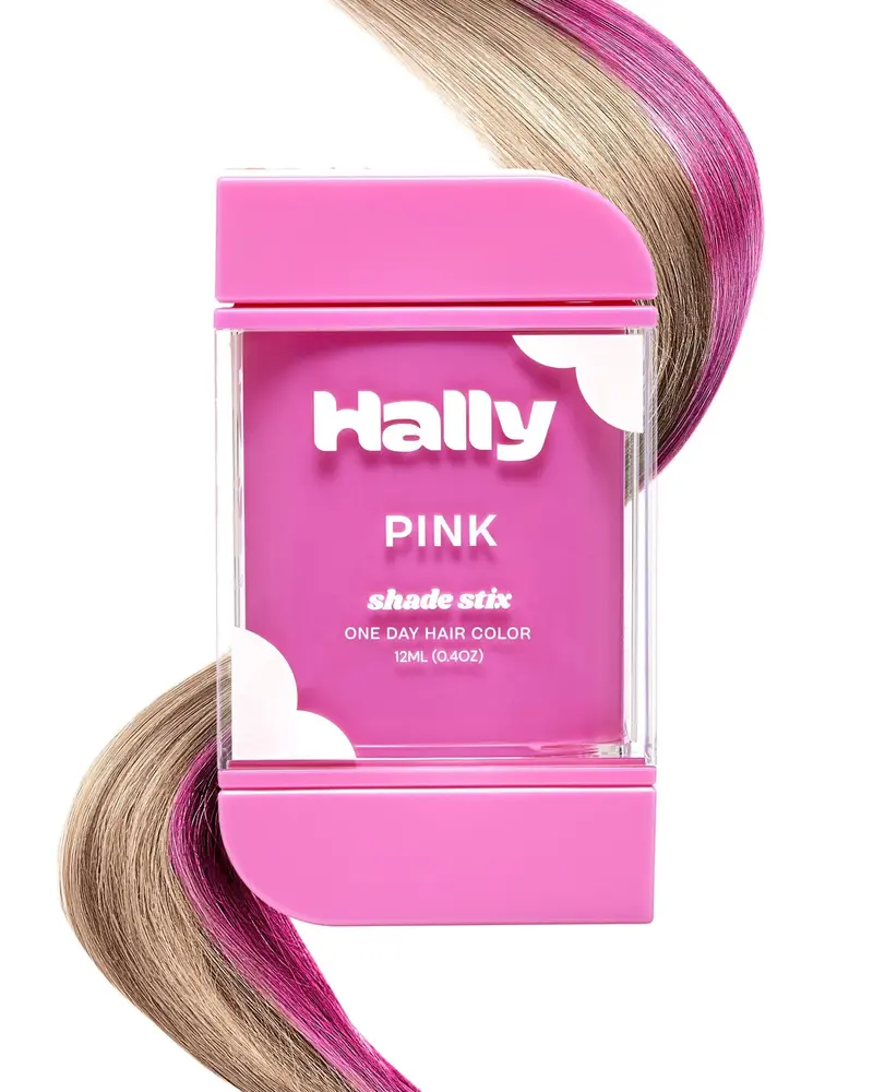 Hally Hair Shade Stix Pink – Coloration temporaire pour cheveux, 12 ml, lavable en un seul shampoing