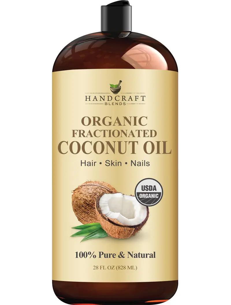 Handcraft Blends Huile de Coco Fractionnée Bio – Pure et Naturelle | 28 oz