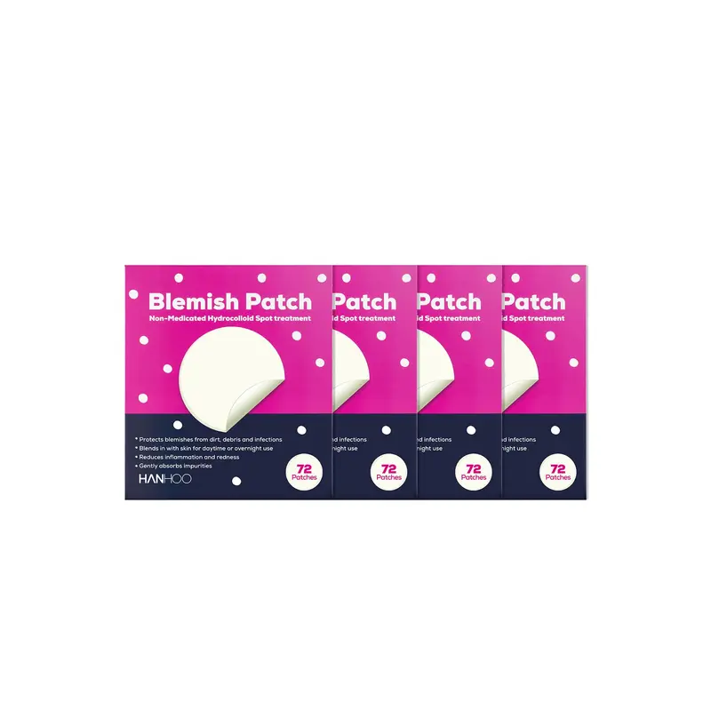HANHOO Pansements hydrocolloïdes anti-imperfections – 288 patches invisibles