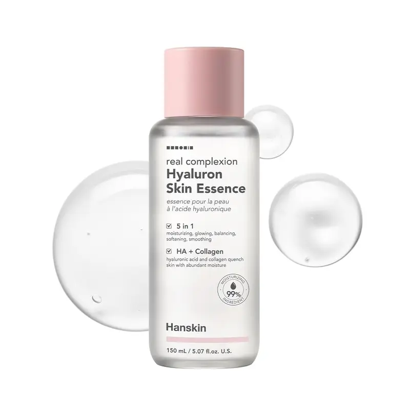 Hanskin Hyaluron Skin Essence Toner – Tonique hydratant K‑Beauty pour peau sèche et sensible | Acide hyaluronique & collagène | Texture légère (150 ml)