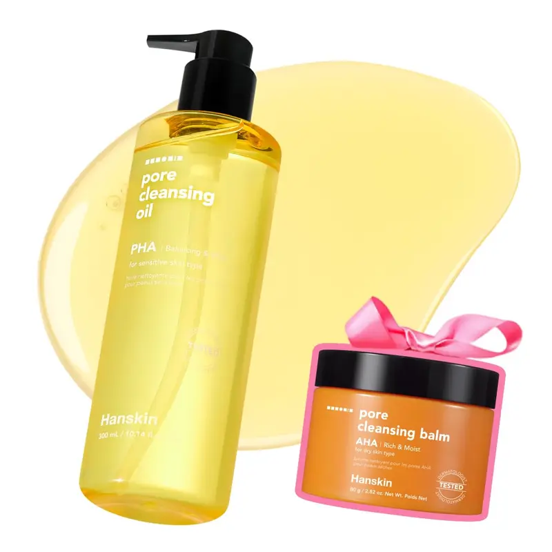 Hanskin Pore Cleansing Oil – Démaquillant huile PHA pour pores et peau sensible, 300 ml