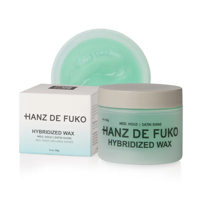 Hanz de Fuko Hybridized Wax – Cire coiffante à tenue moyenne, brillance satinée – Homme, 59 ml