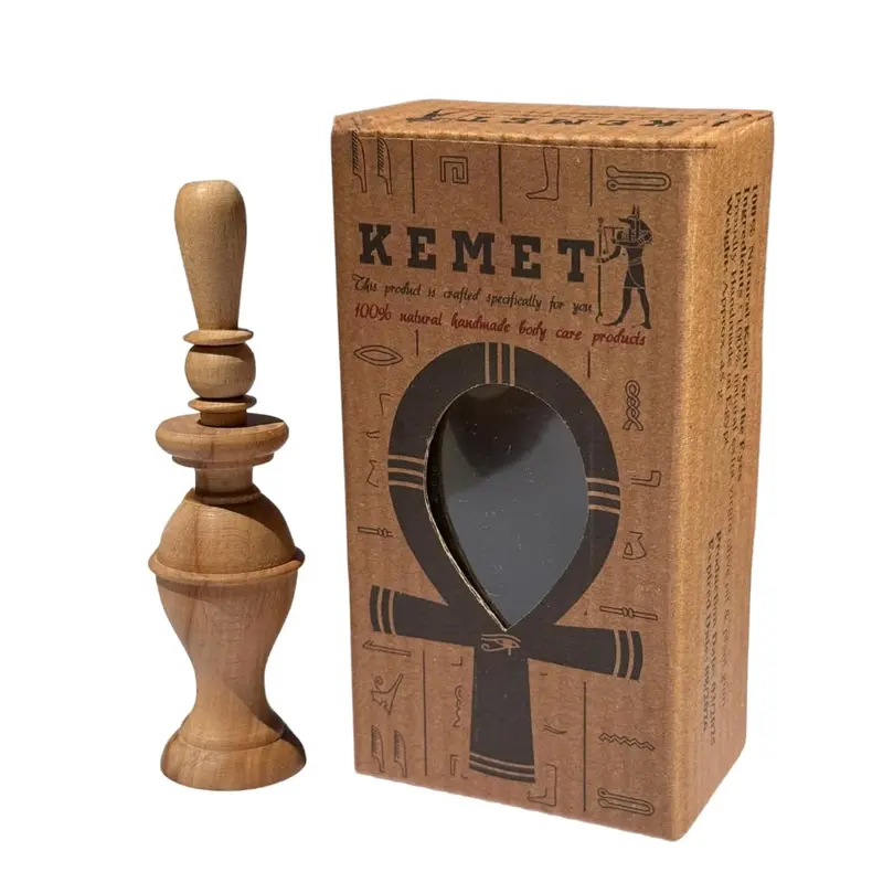 HARRAZ Kemet Kohl Égyptien Naturel en Poudre – Crayon Khol Fait Main et Emballage Pharaonique