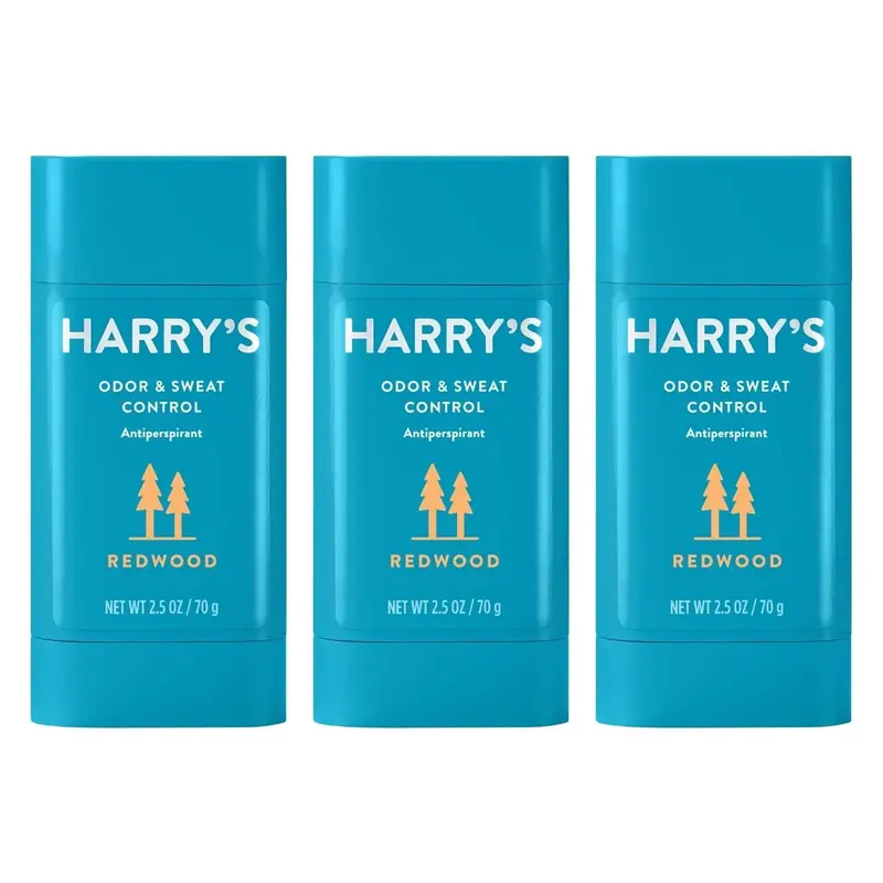 Harry's Antiperspirant Redwood – Déodorant Homme 24h, Sans Sulfates, Lot de 3 (70 g chacun)