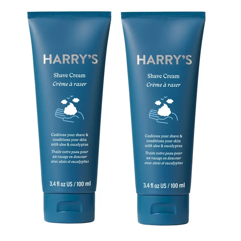 Harry's Crème de rasage pour hommes avec eucalyptus – Lot de 2 tubes (3,4 oz)