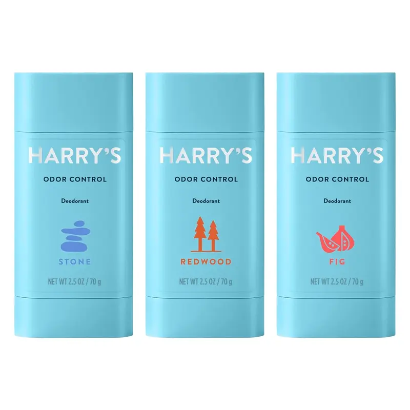 Harry's Déodorant Homme Sans Aluminium – Contrôle des Odeurs 24h, Parfums Redwood, Stone, Fig, Lot 3 × 2,5 oz