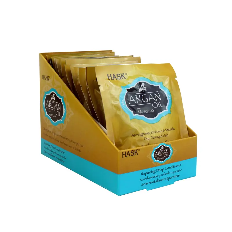 HASK Soin profond réparateur à l argan – Pack de 12 sans sulfates, sans gluten