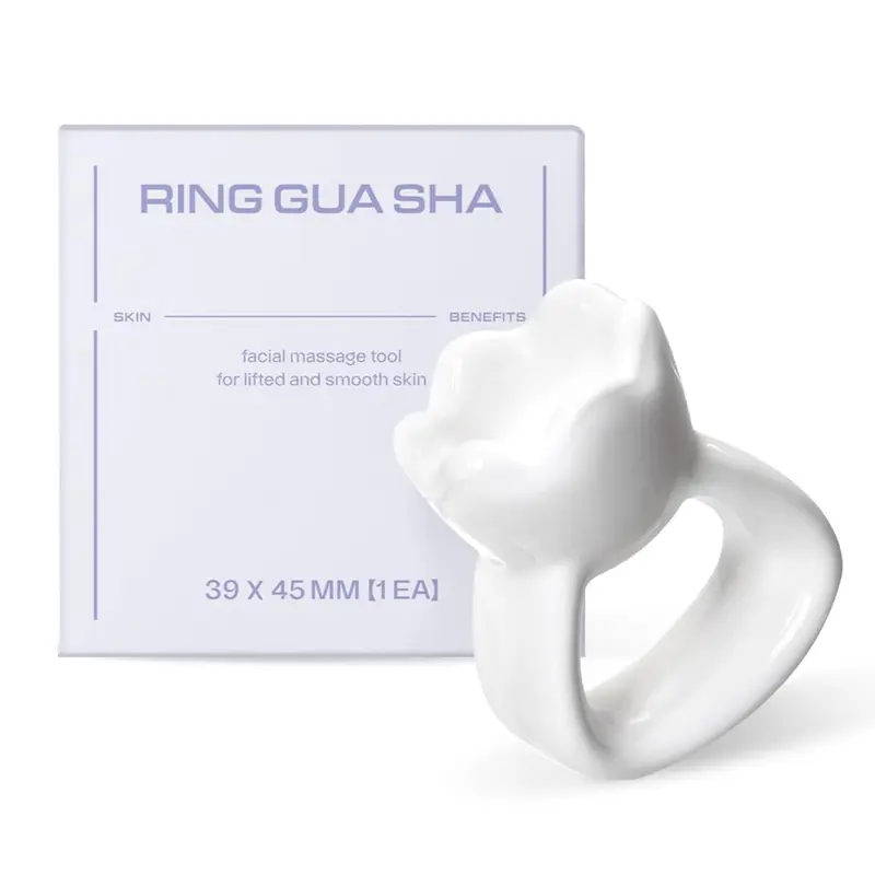 HAUA Anneau Gua Sha – Outil facial en céramique naturelle premium (2 oz)