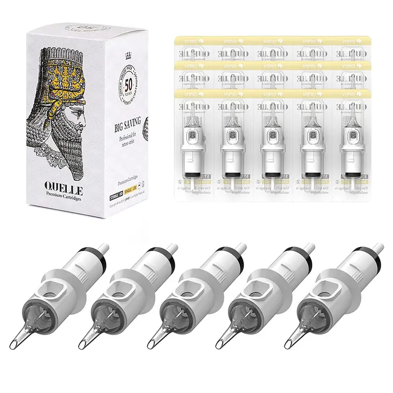 HAWINK Aiguilles-cartouches 50 pièces Mélange #10 Bugpin Courbées/Rondes Magnum M-Taper EN05S-50KIT-T