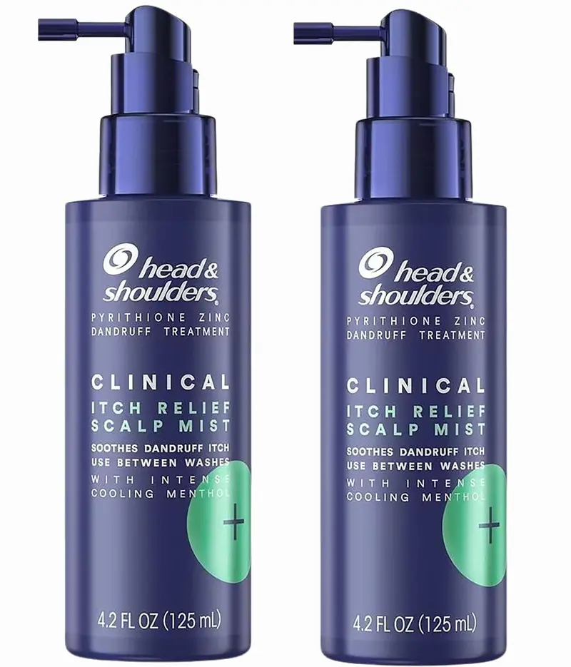 Head & Shoulders Itch Relief Scalp Mist – Brume ciblée sans rinçage pour cuir chevelu sec et démangeaisons, pack de 2×125 ml