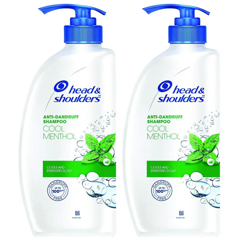 Head & Shoulders Shampoing Anti-Pelliculaire Menthol – Pack Double 2×22 oz, Fraîcheur et Propreté du Cuir Chevelu