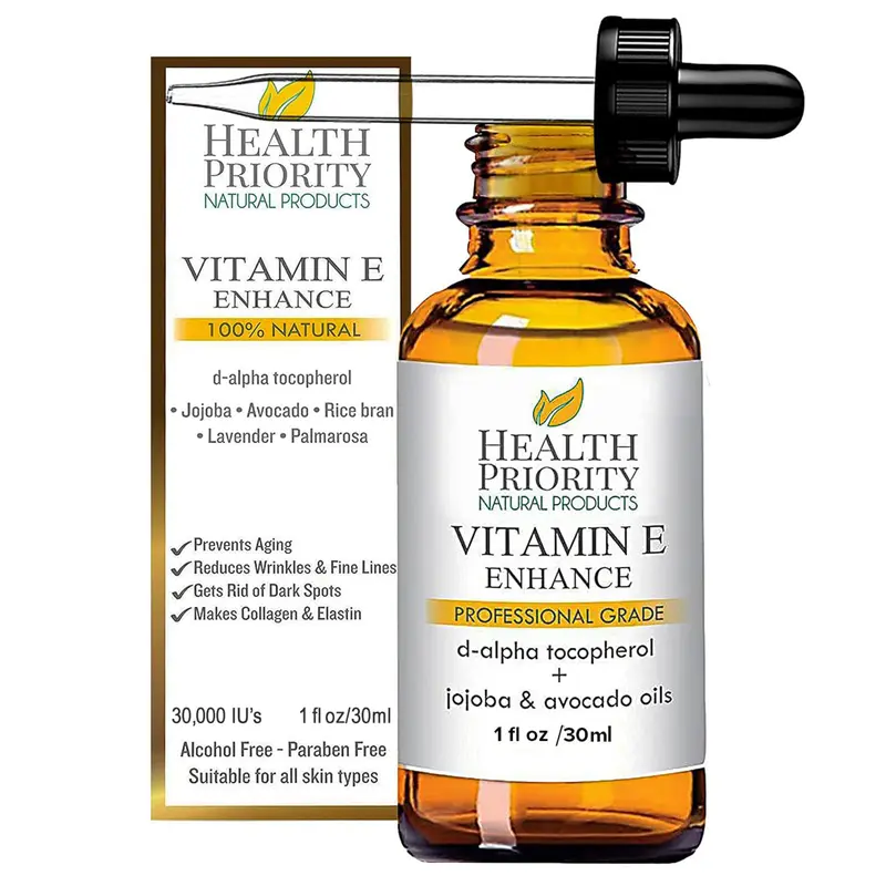 Health Priority Naturals | Huile Vitamine E Bio pour Peau & Cicatrices – 30 000 UI, 1 fl oz – Lavande