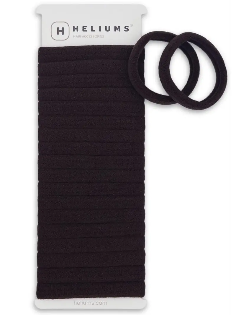 Heliums Bandes Cheveux Sans Dommages – Nylon Seamless 1,5'' Brun Foncé – Pack de 20