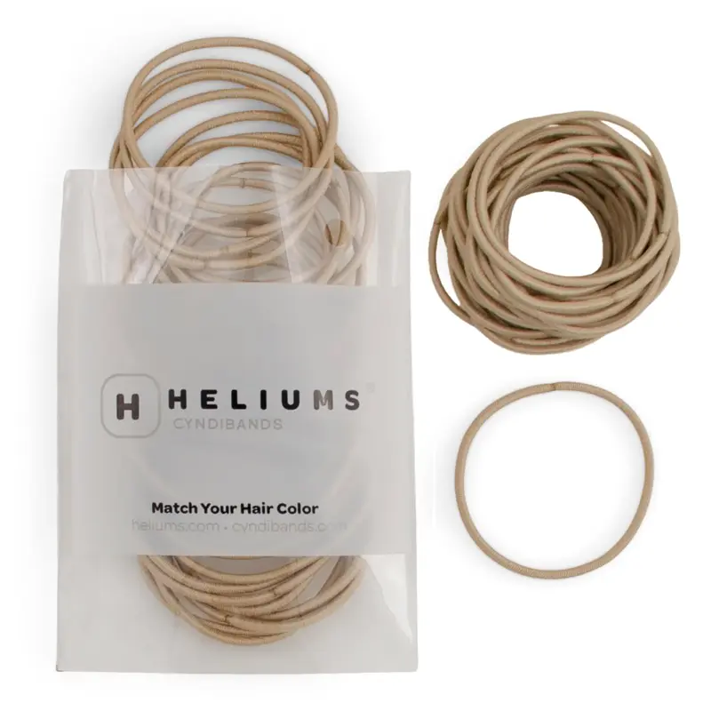 Heliums Élastiques Cheveux Fins – Blond Sable 2mm, Maintien Moyen, Sans Dommages, 40 Pièces