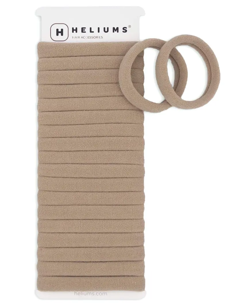 Heliums Élastiques Cheveux Sans Couture – Nylon Doux Blond Sable, Pack 20