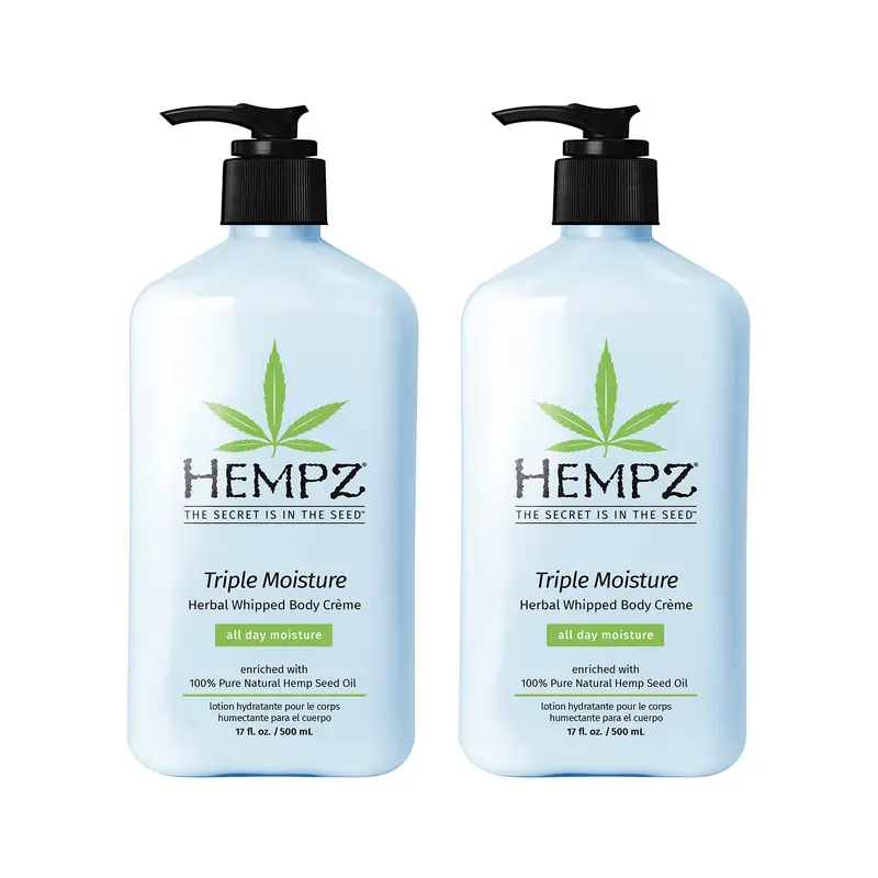 Hempz Crème Corps Mousse Triple Moisture – Lot de 2, 17 oz