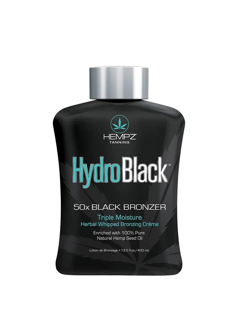 HEMPZ Hydroblack 50X Bronzant Hydratant – Lait auto-bronzant à base d’herbes | 13,5 Fl Oz