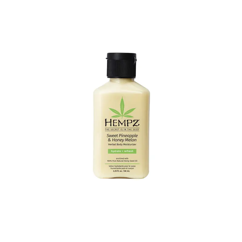 Hempz Lotion Hydratante Ananas Doux et Melon Miel – Huile de Chanvre, Vitamines A et E, Végan