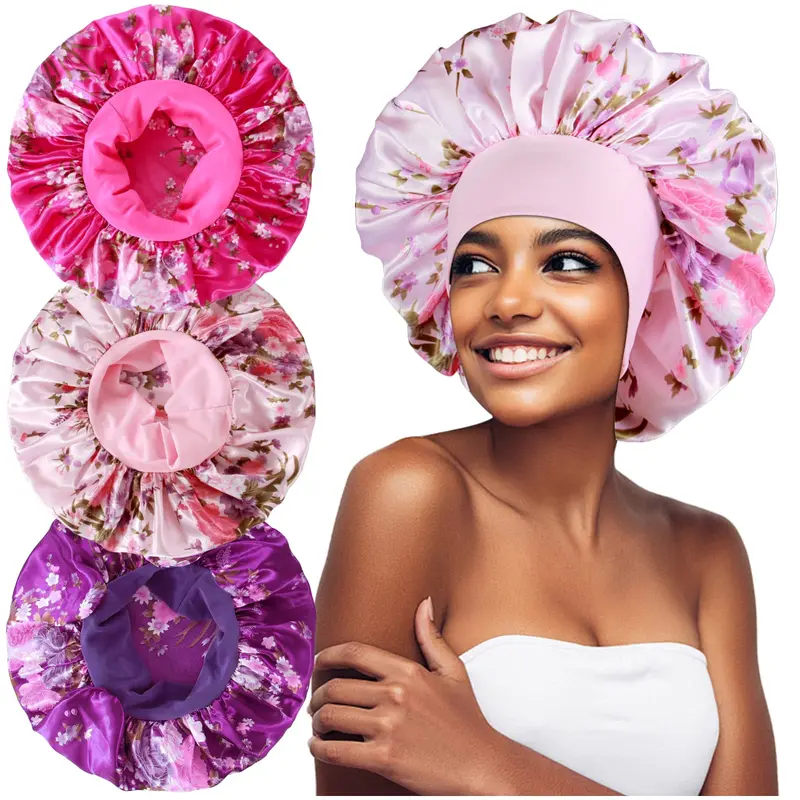 Heniho – 3 pièces Bonnets Satin Extra Large pour Dormir | Cheveux Bouclés, Braids et Dreadlocks