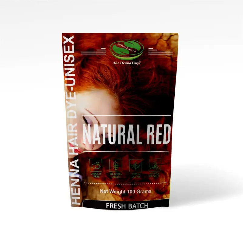 Henné Rouge Naturel pour Cheveux et Barbe – 100 g | The Henna Guys – Teinture Végétale