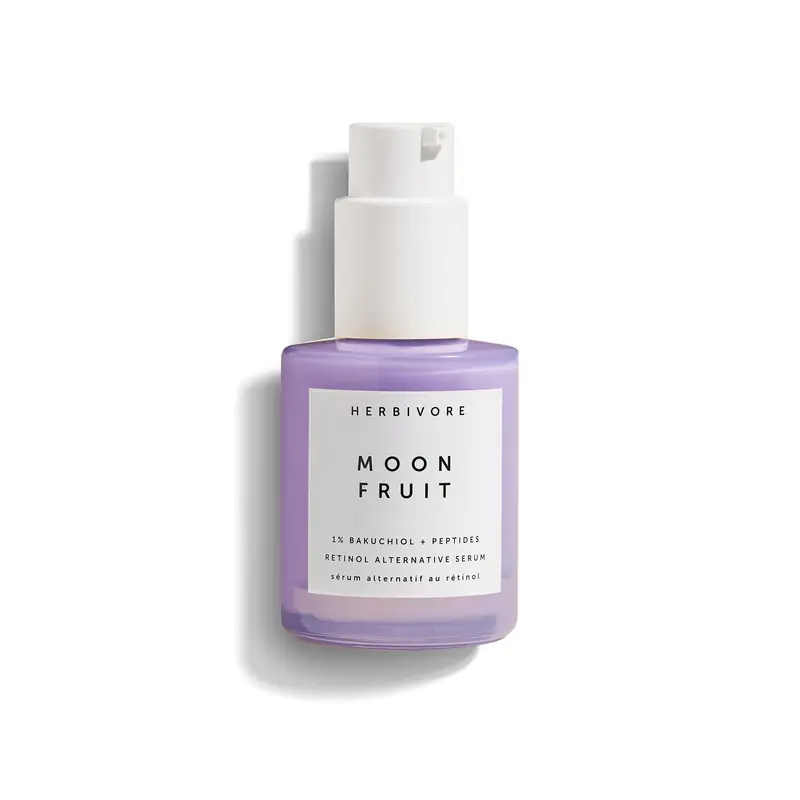 HERBIVORE Moon Fruit Sérum Visage EXTRA FORCE – 1% Bakuchiol + Peptides, Lissage et Fermeté, Végan, Cruelty-free, 30 mL