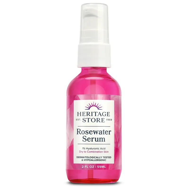 HERITAGE STORE Sérum Visage Eau de Rose 1% Acide Hyaluronique – Hydratation Durable