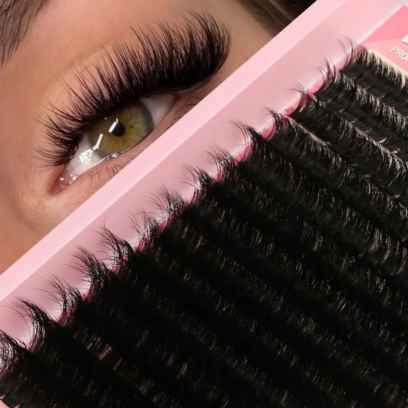 Himirell Cils en Clusters, Courbure D — 280 Pièces, Volume Élancé, Kit Pose 9–20 mm