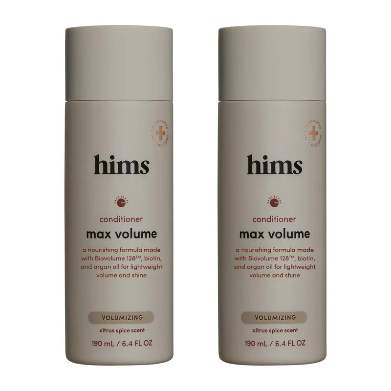 Hims & Hers Conditionneur Volume Maximisé – Pack 2 pour cheveux fins – Parfum agrumes épicés