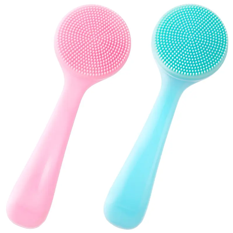 HINZIC 2 Pack Brosses Visage Silicone – Nettoyage Doux et Étanche (Bleu & Rose)