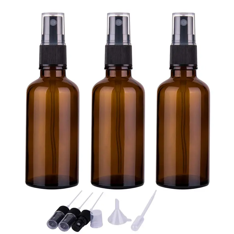 hmaimas – Lot de 3 flacons spray en verre ambré 2 oz pour huiles essentielles